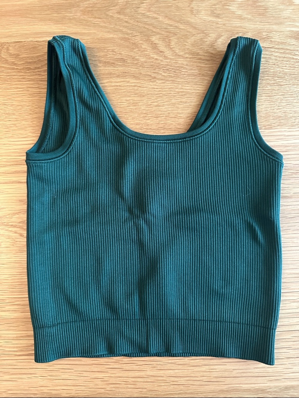 Athleta Girl Ribbed Tank Crop Top in green size 8-10